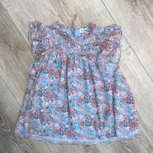 En Saison Floral Babydoll Top Large